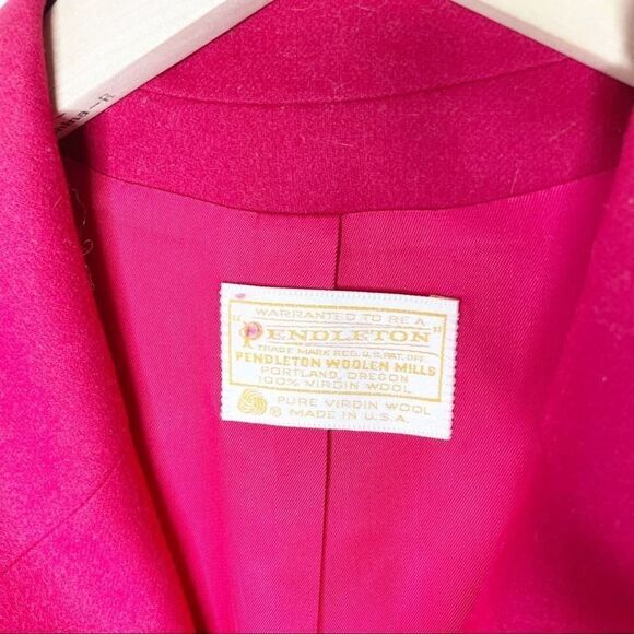 VINTAGE Pendleton Red Wool Blazer sz. 14 #EE - Picture 5 of 10